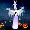 Gymax 8FT Inflatable Ghost Halloween Festival Giant Yard Decor w/ LED and Magic Rotating Lamp